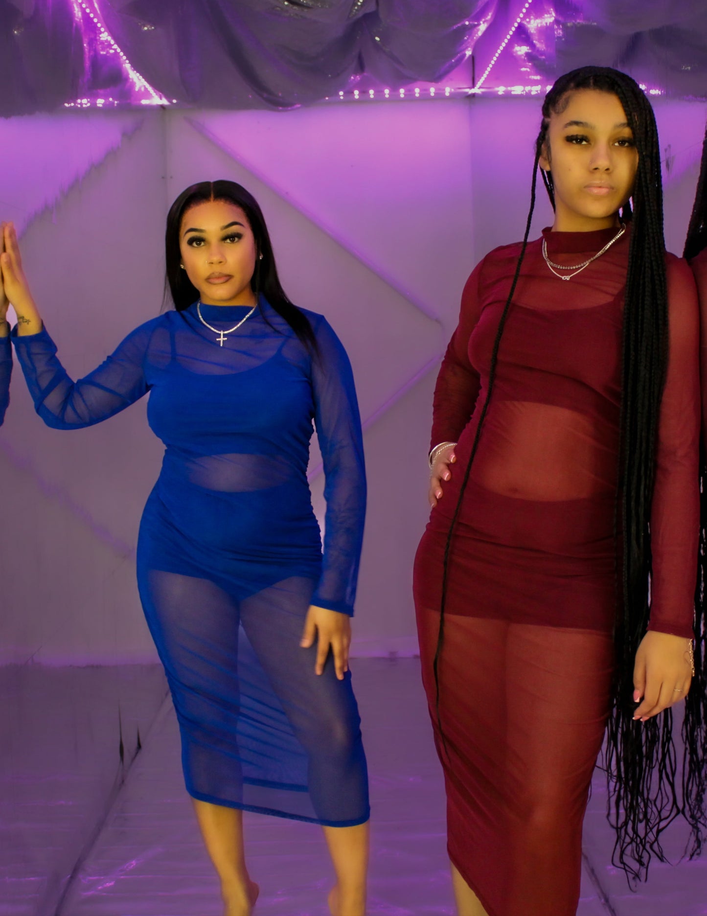🔥 Triple Threat Mesh Magic: 3-Piece Crop Top, High Waist Shorts & Sheer Dress Set