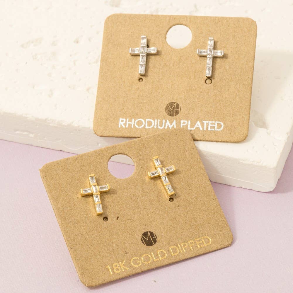 Mini Cross Stud Earrings