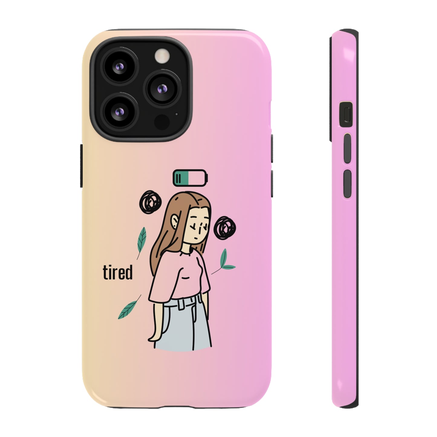 Tired Mama Custom Protective Phone Case for Apple iPhone 13-15