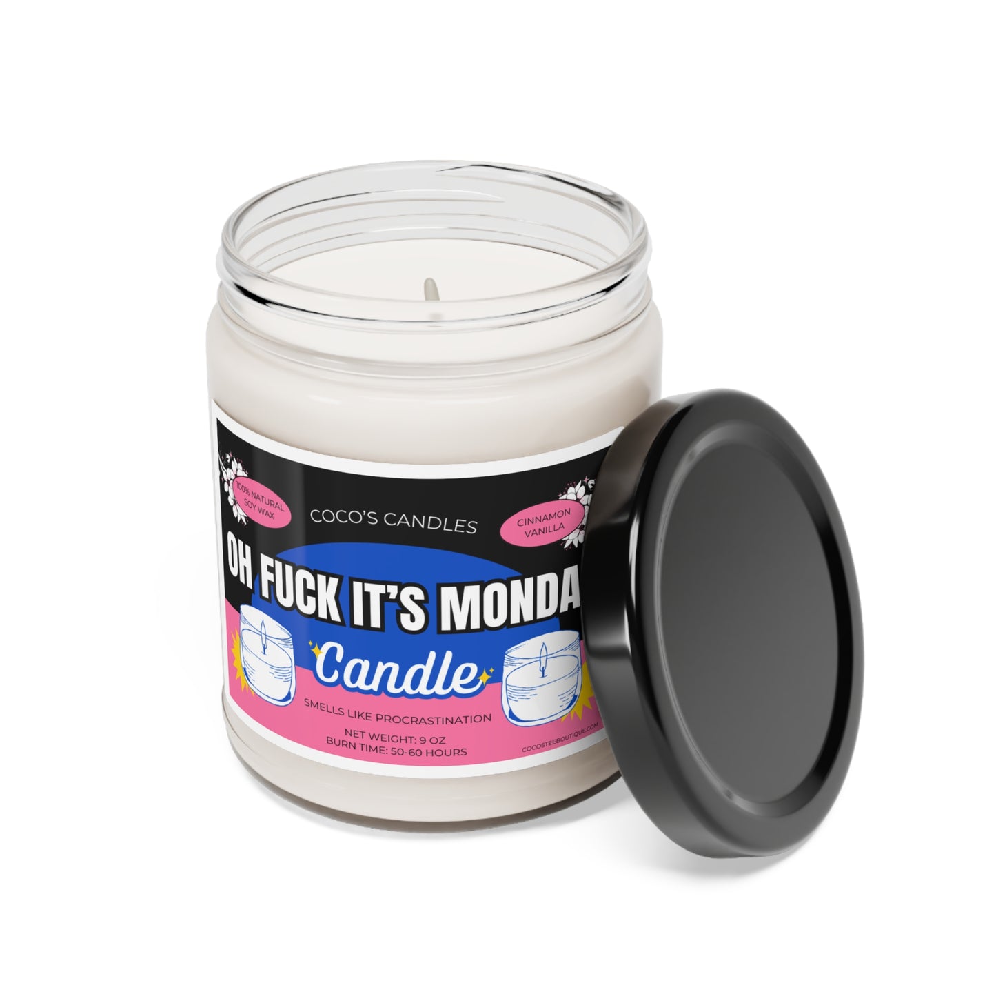 Oh F*** Its Monday Scented Soy Candle 9oz, Funny Gift, Office Humor, Gift for Co Worker, Manic Monday, Monday