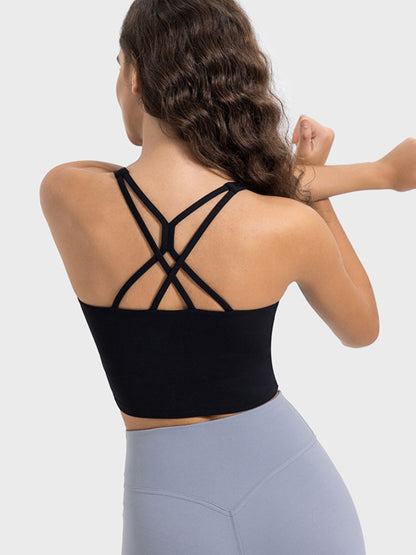 Crisscross Round Neck Active Tank