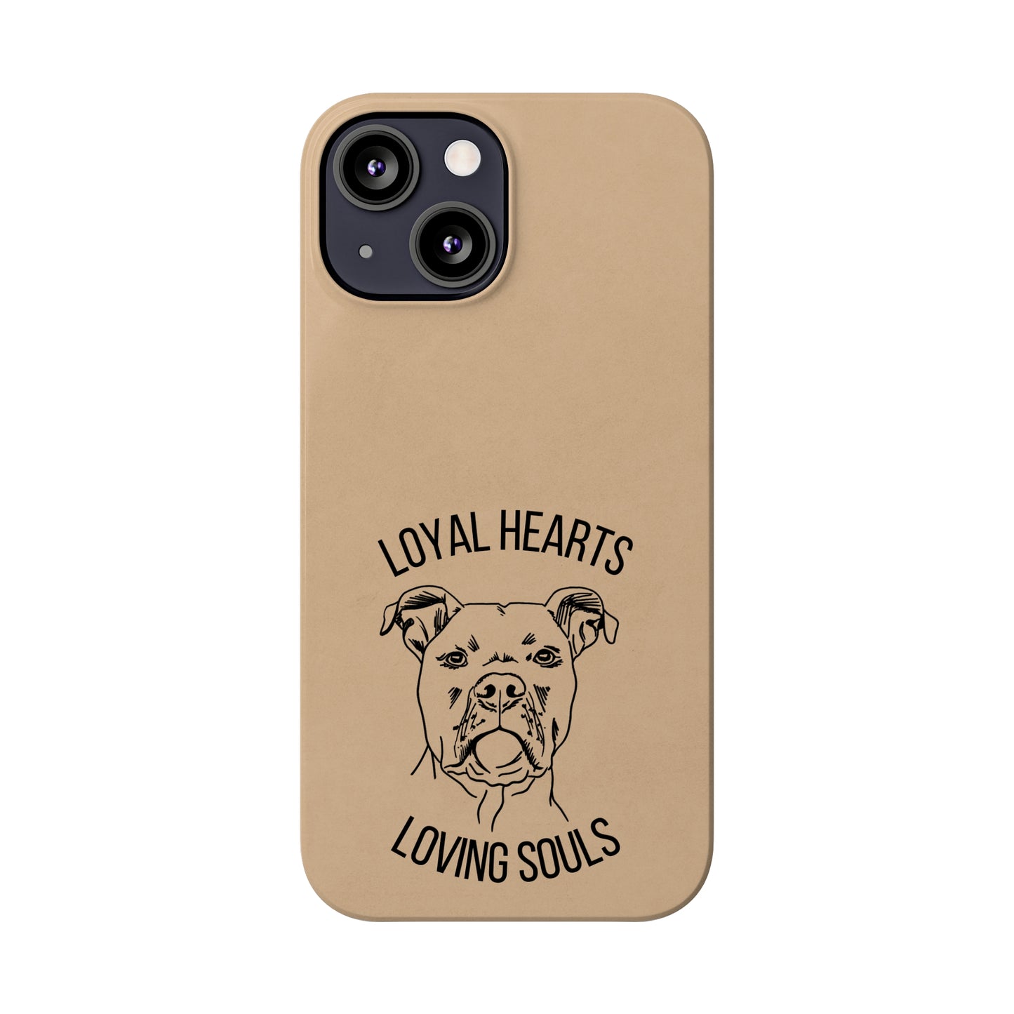 Loyal Hearts Loving Souls Pitbull iPhone Case, iPhone 13-15