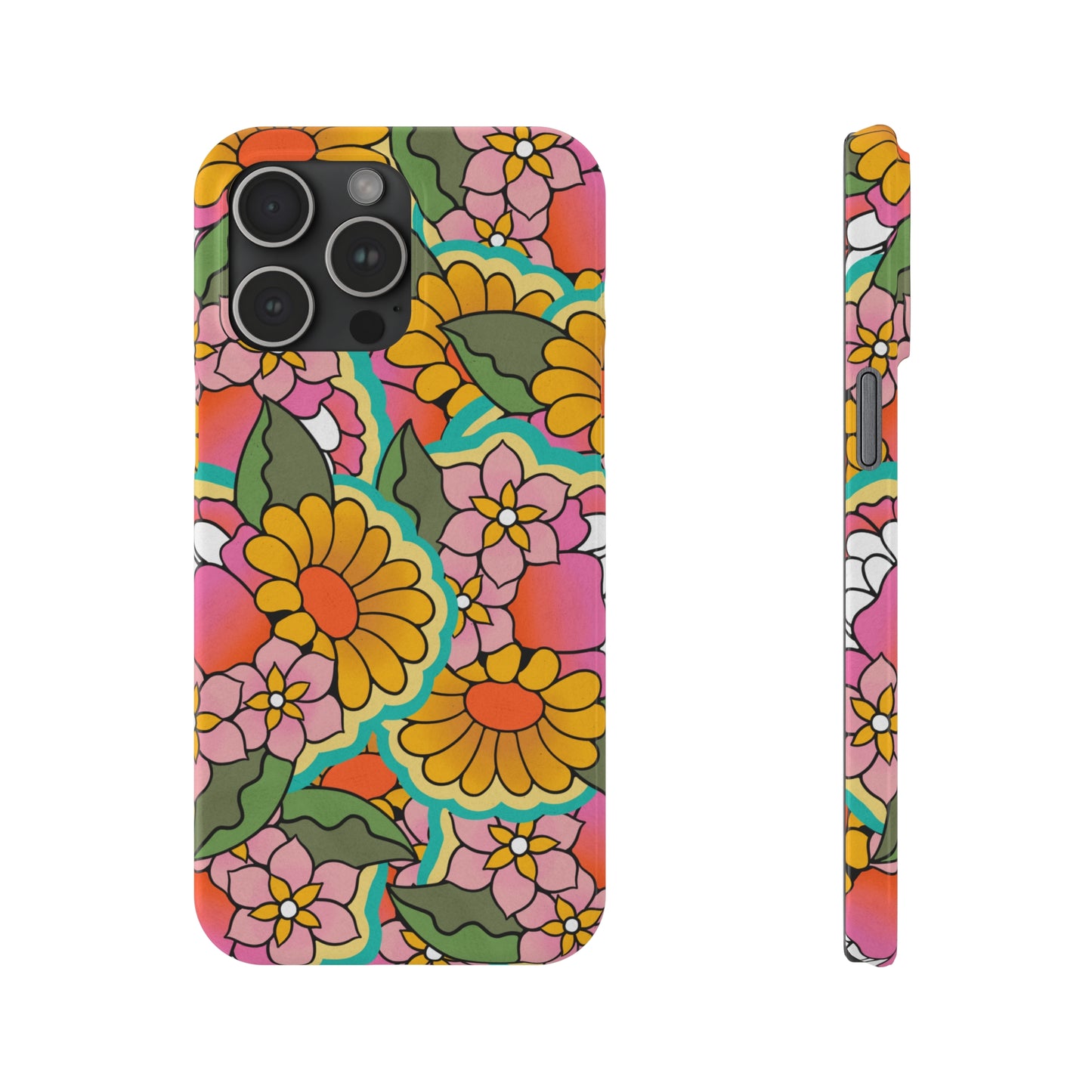 Vintage Petals iPhone Case, iPhone 13-15