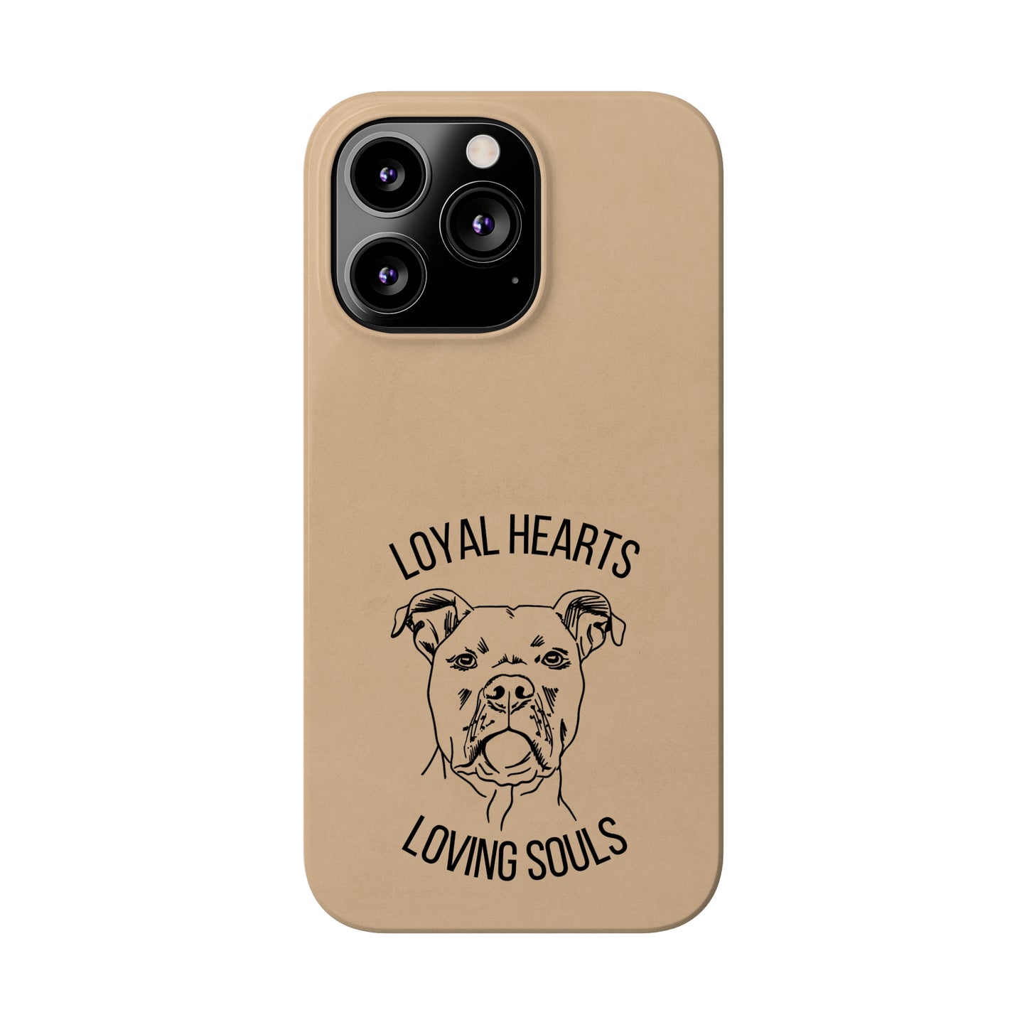 Loyal Hearts Loving Souls Pitbull iPhone Case, iPhone 13-15