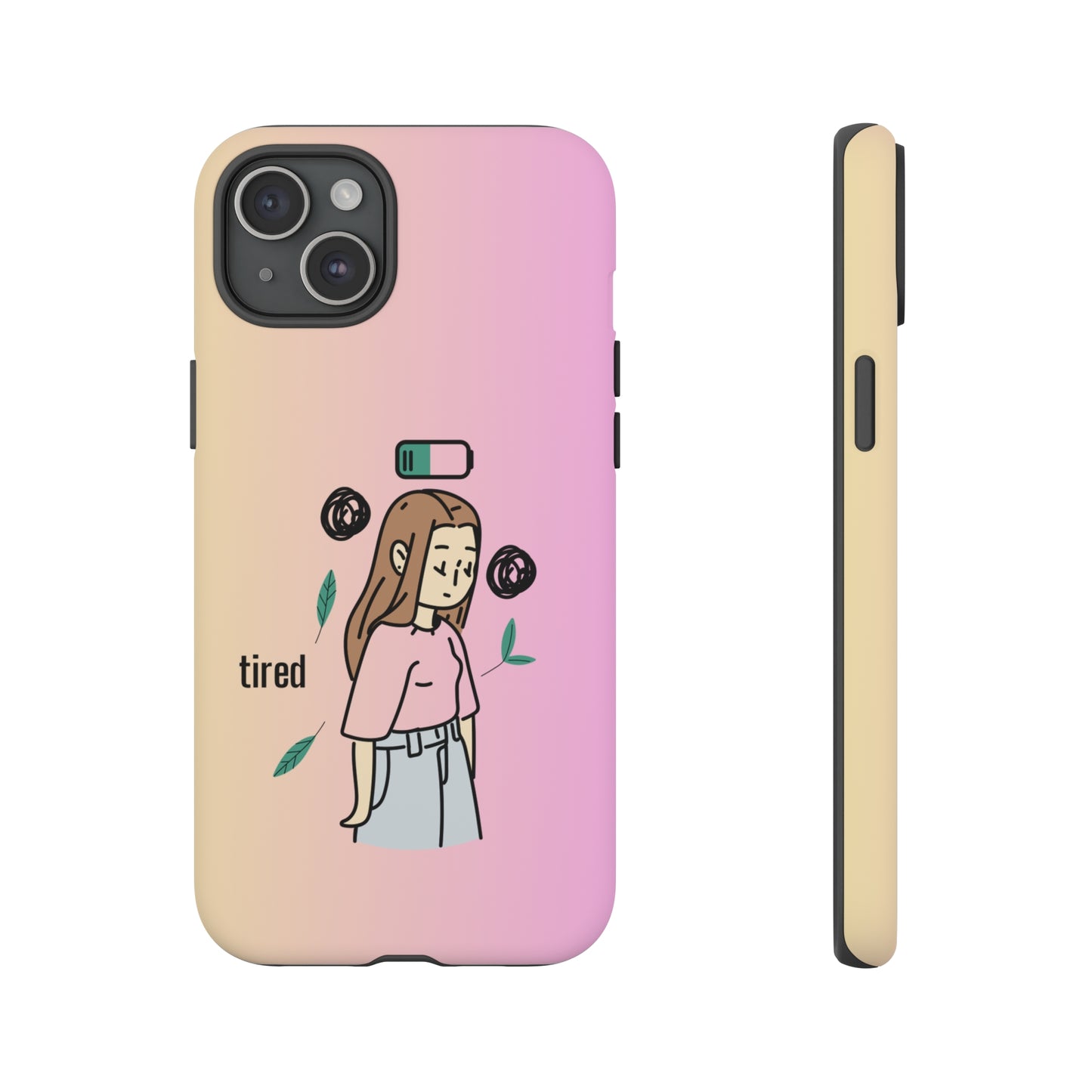 Tired Mama Custom Protective Phone Case for Apple iPhone 13-15