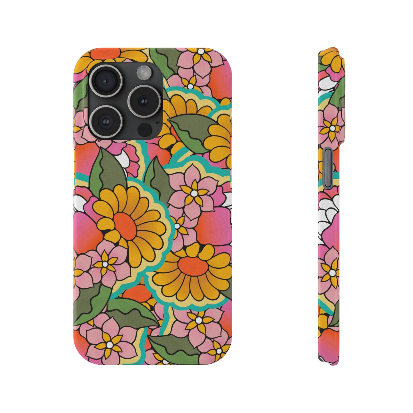 Vintage Petals iPhone Case, iPhone 13-15