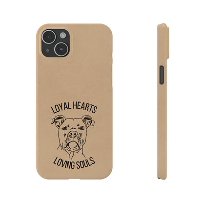 Loyal Hearts Loving Souls Pitbull iPhone Case, iPhone 13-15