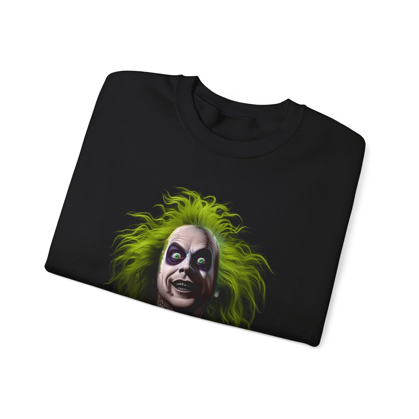 Spook-tacular Beetlejuice Graphic Sweatshirt Perfect for Halloween & Beyond