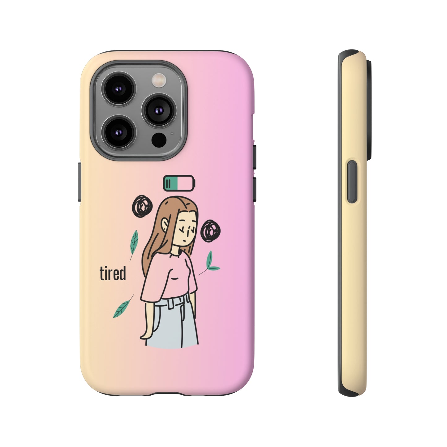 Tired Mama Custom Protective Phone Case for Apple iPhone 13-15