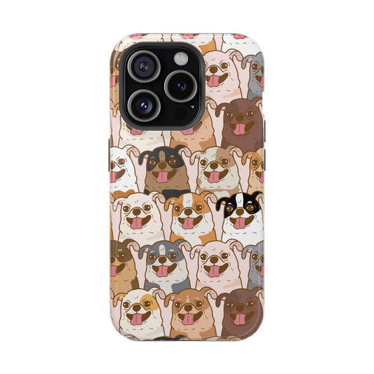 Happy Pug iPhone Case, iPhone 13-15