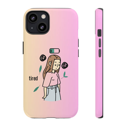 Tired Mama Custom Protective Phone Case for Apple iPhone 13-15