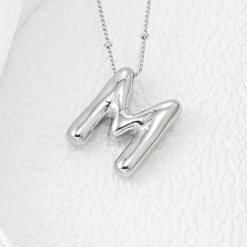 Bubble Letter Pendant Necklace – Pop Your Style!