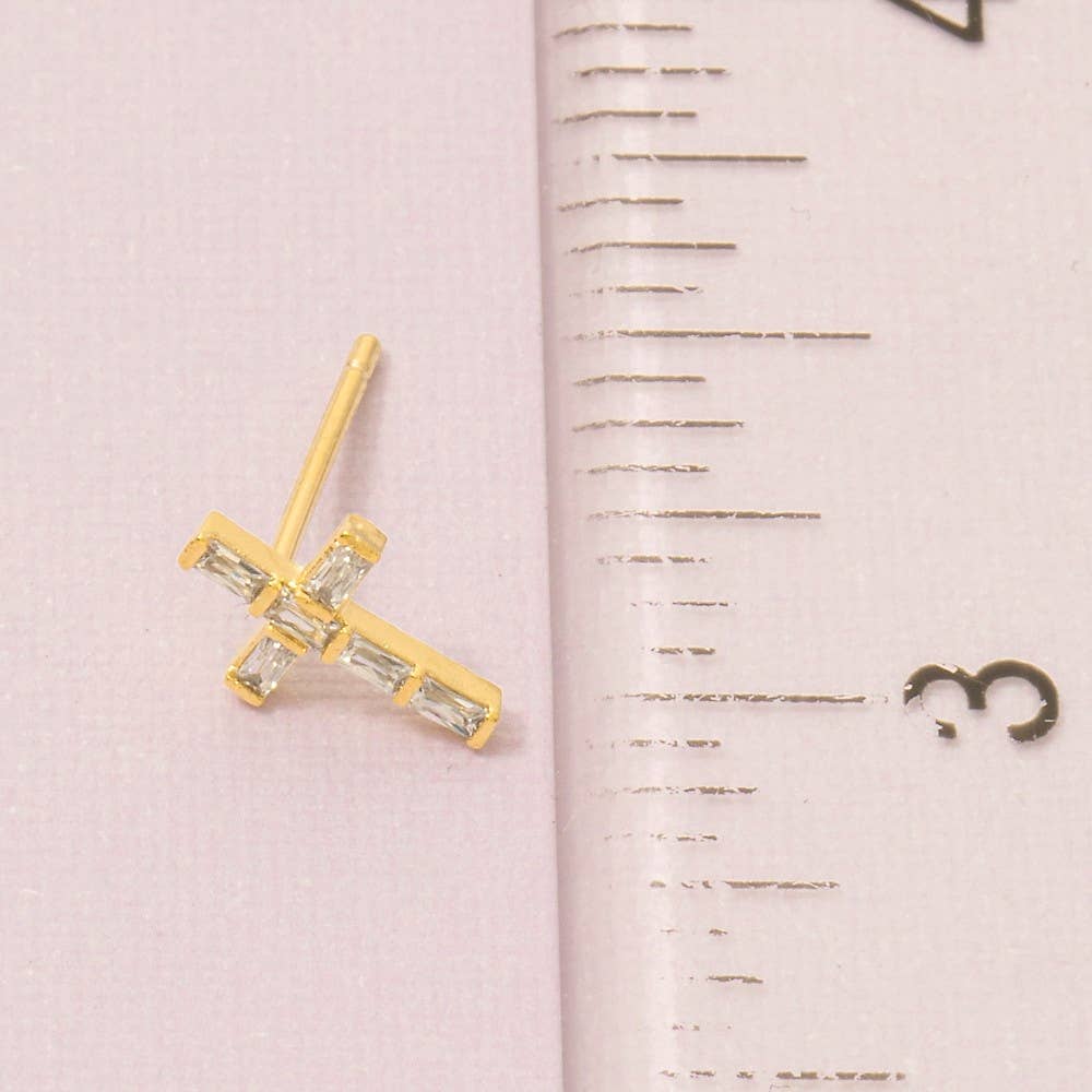 Mini Cross Stud Earrings