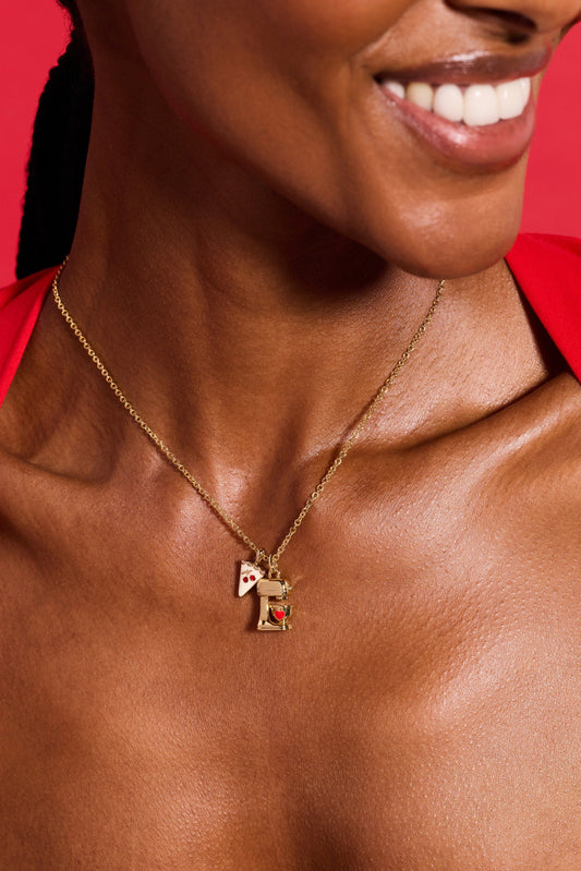 Sweet Shop Pie and Kitchen Mixer Charm Pendant Necklace