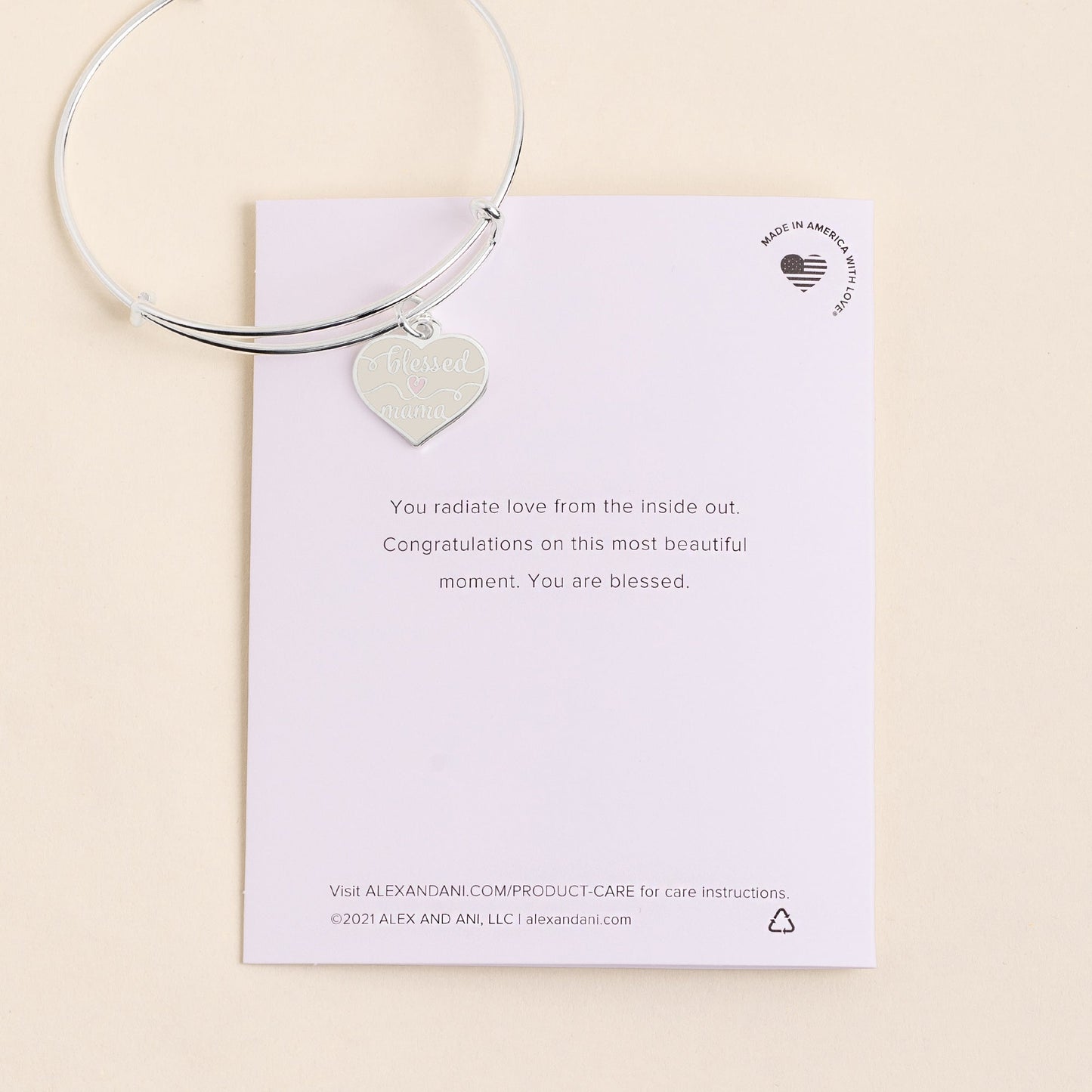 'Blessed Mama' Charm Bangle