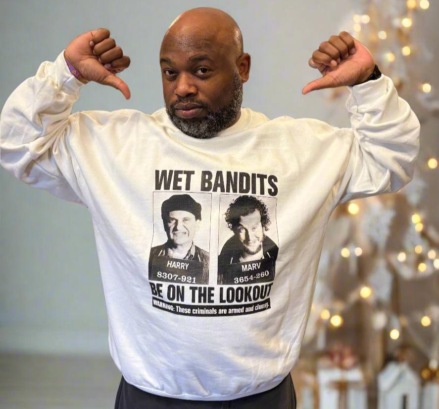 Wet Bandits Holiday Heist: Home Alone Christmas Sweatshirt