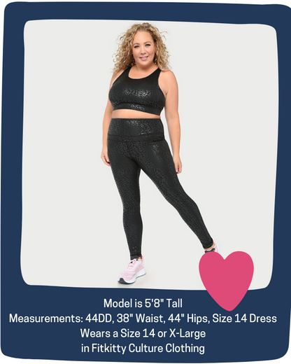 Metallic Cheetah Active  Sports Bra