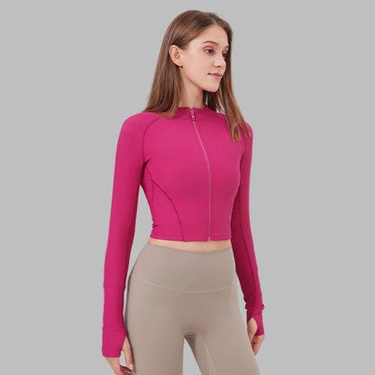 Stand Collar Yoga Zipper Slim Fit Sports Jacket