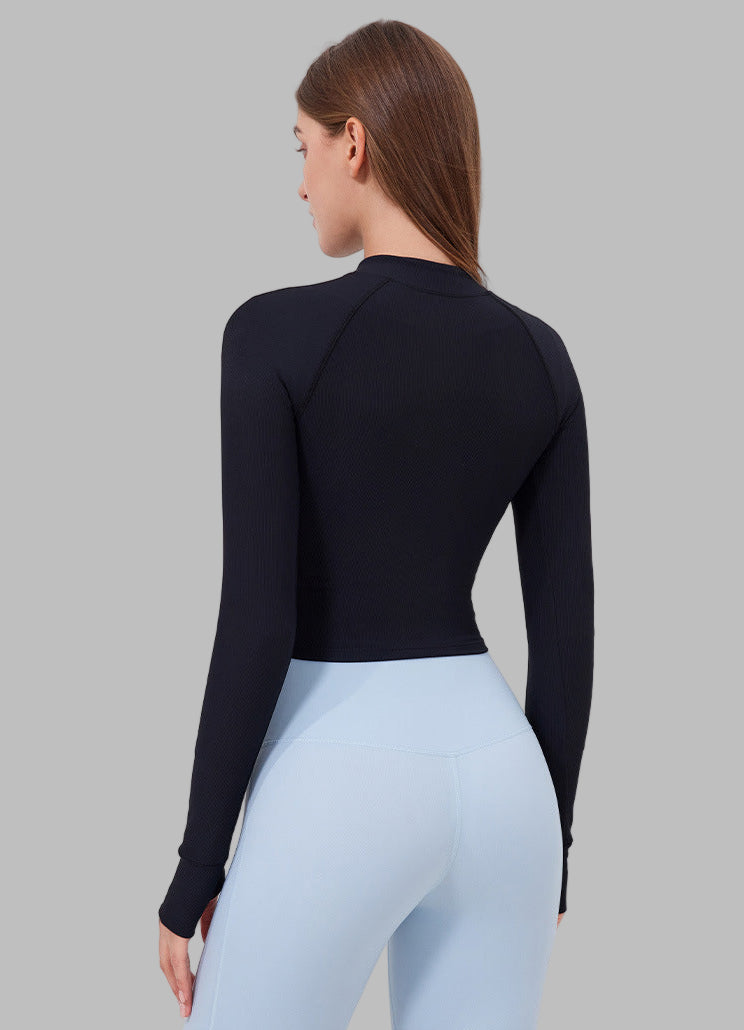 Stand Collar Yoga Zipper Slim Fit Sports Jacket