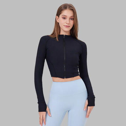 Stand Collar Yoga Zipper Slim Fit Sports Jacket