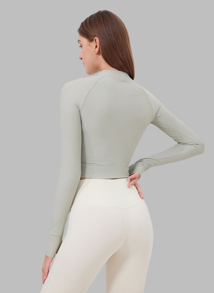 Stand Collar Yoga Zipper Slim Fit Sports Jacket