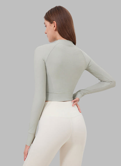 Stand Collar Yoga Zipper Slim Fit Sports Jacket