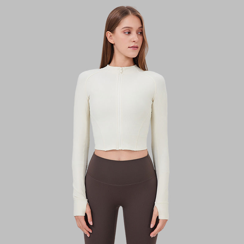 Stand Collar Yoga Zipper Slim Fit Sports Jacket