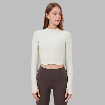 Stand Collar Yoga Zipper Slim Fit Sports Jacket