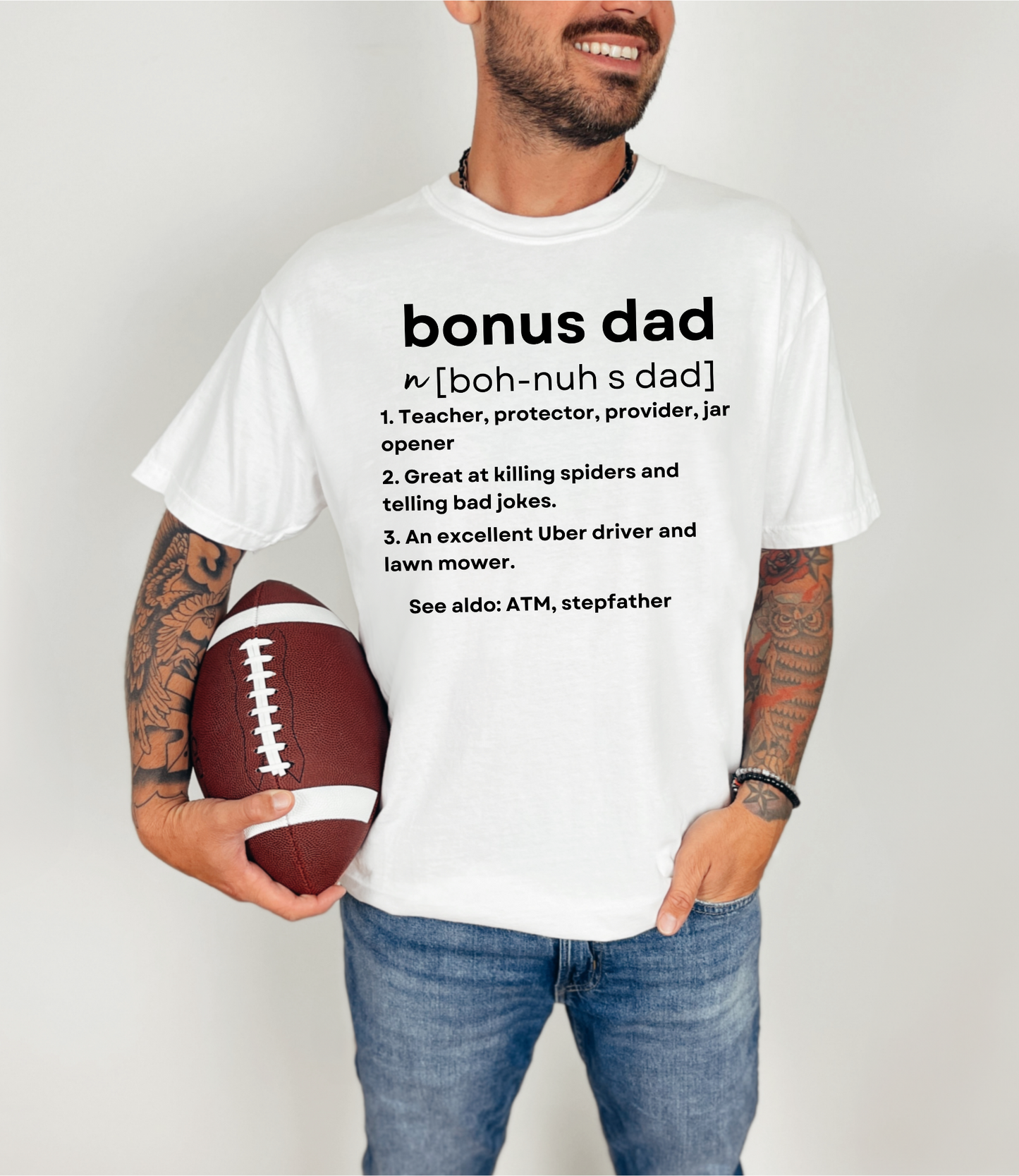 Bonus Dad T-Shirt Stepdad Tee Stepfather