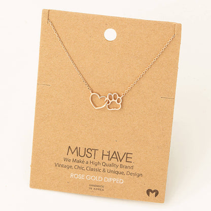 Paws & Love 18K Gold-Dipped Necklace