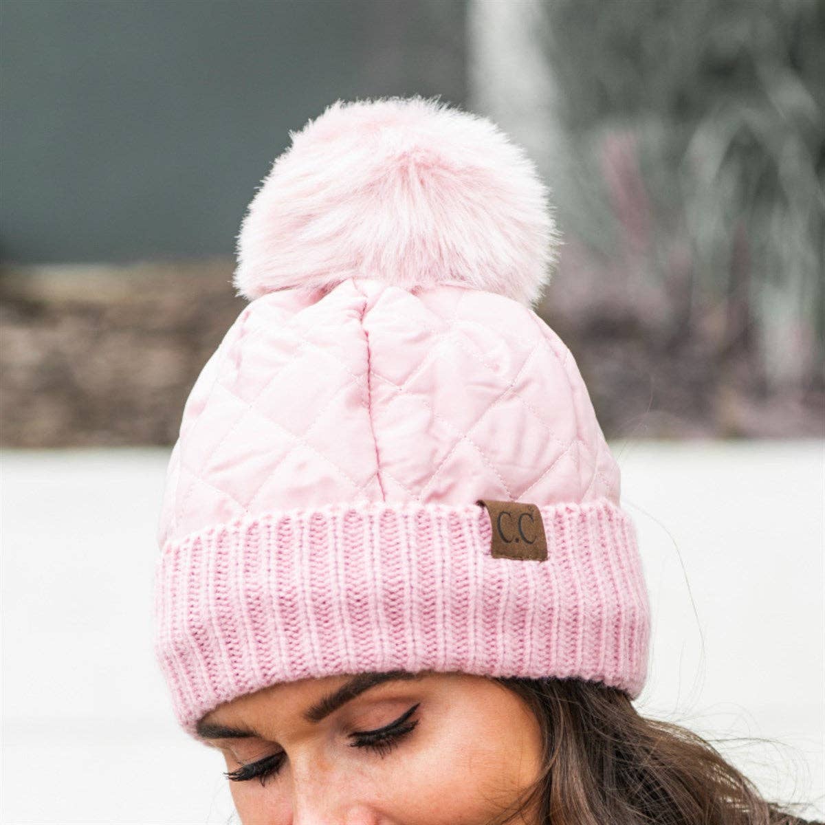 Snap & Slay Quilted Pom Beanie – The Perfect Blend of Cozy and Chic!