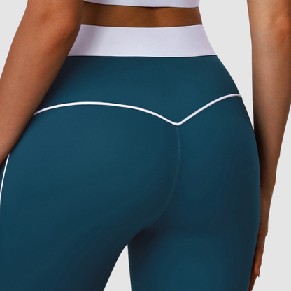 Wholesale Double-Strap Halter Neck Bra + Solid Color High-Waisted Leggings