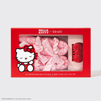 Hello Kitty x Kitsch XL Satin Heatless Styling & Bow 4pc Gift