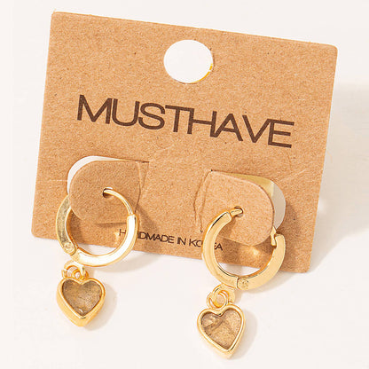 Mini Heart Huggie Earrings