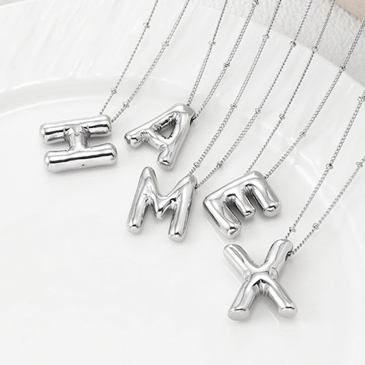 Bubble Letter Pendant Necklace – Pop Your Style!