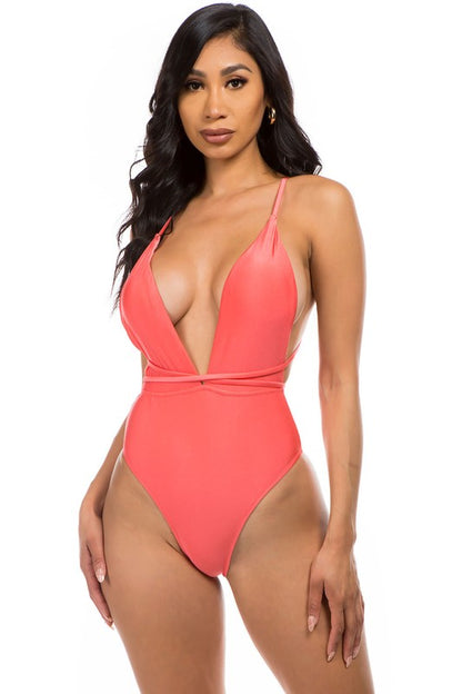 Luxe Wrap Crisscross One-Piece Swimsuit