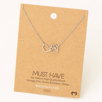 Paws & Love 18K Gold-Dipped Necklace