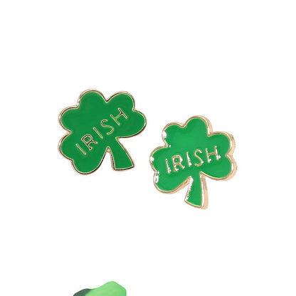 Enamel IRISH Shamrock Stud Earrings