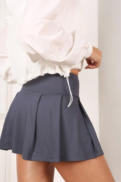 Pleated Tennis Skirt with Built-in Shorts