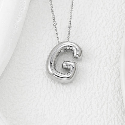 Bubble Letter Pendant Necklace – Pop Your Style!