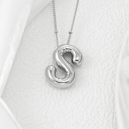 Bubble Letter Pendant Necklace – Pop Your Style!