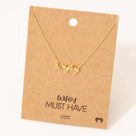 Wifey Gold Charm Necklace – A Must-Have Statement Piece