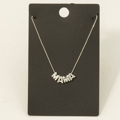 Gold Dipped Mama Letters Chain Necklace