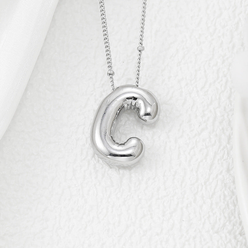 Bubble Letter Pendant Necklace – Pop Your Style!