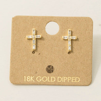 Mini Cross Stud Earrings