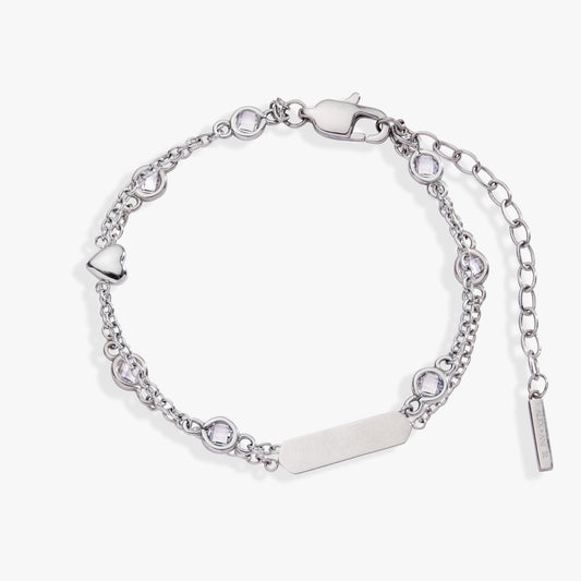 Heart Chain Double Strand Bracelet