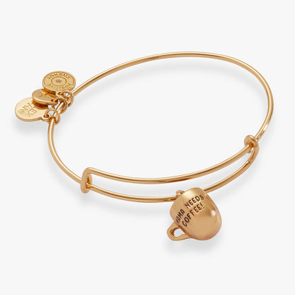 'Mama Needs Coffee' Mug Charm Bangle