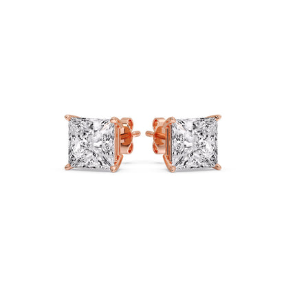 Princess Cut Diamond Stud Earring