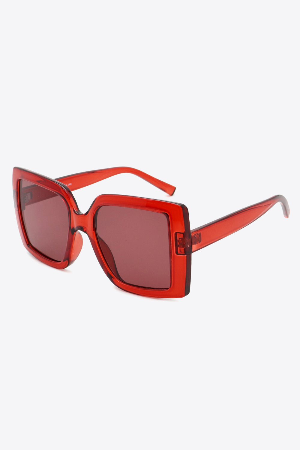 Deep Red Square Sunglasses